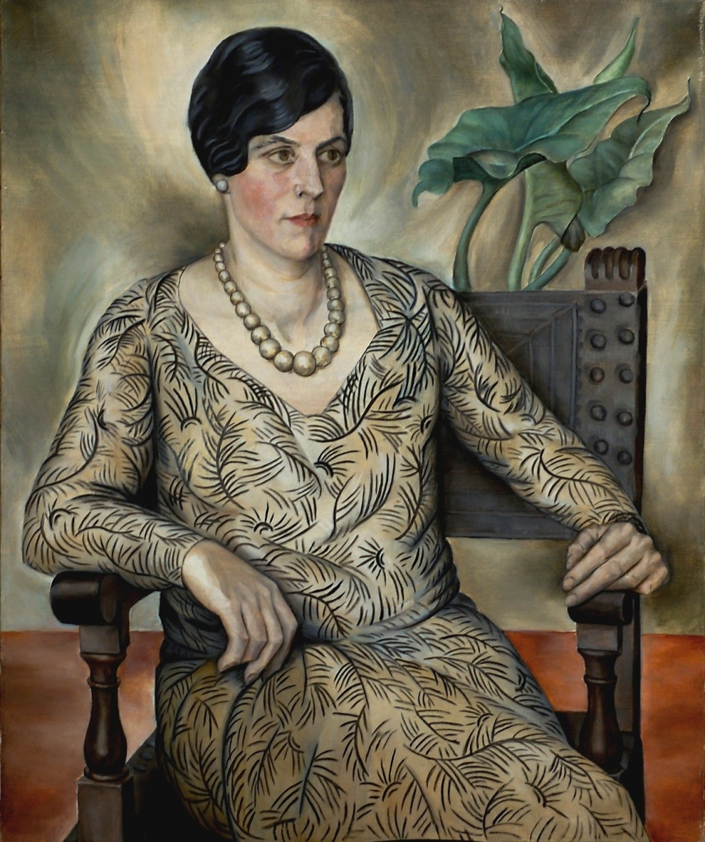 Lady with Dark Bobbed Hair, Woodbury. Oil on canvas, 30 x 25, 1930-1934            