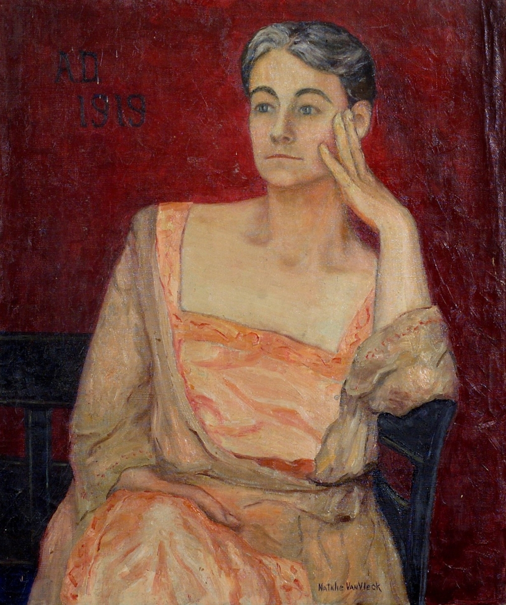 Portrait of Bertha Macy Van Vleck, Oil on canvas, 24 x 19 ½, s, 1919         