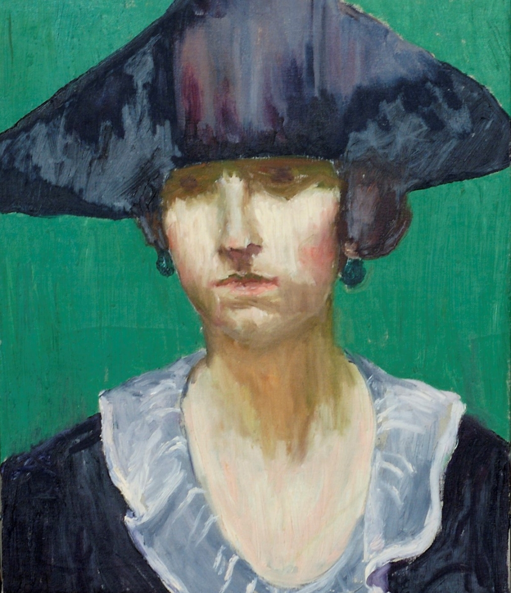 Study for Woman in Tricorne Hat, Oil on canvas, c. 1917-1919       